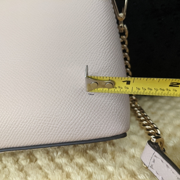 Michael Kors Crossgrain Leather Dome Crossbody Pale Pink - Picture 6 of 7